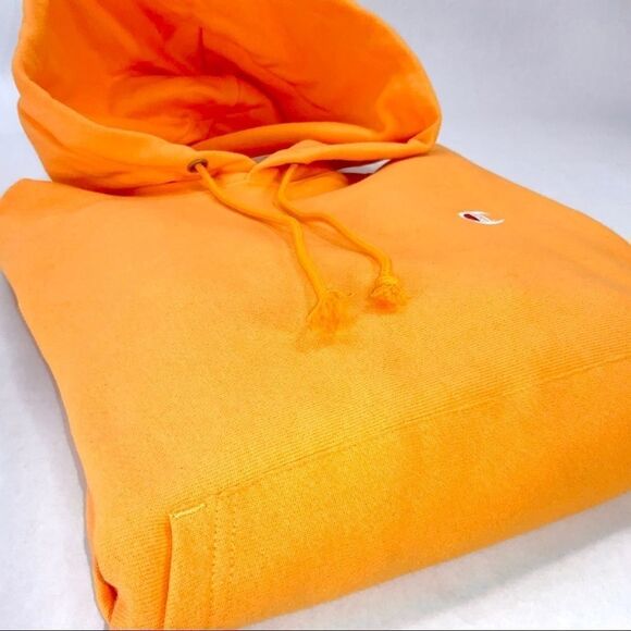 CHAMPION REVERSE WEAVE HEAVYWEIGHT LOGO HOODIE SWEATSHIRT IN GOLD UNISEX SMALL - Picture 1 of 10